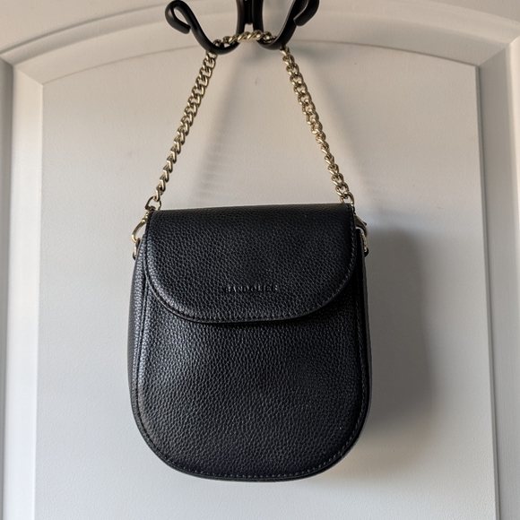 Bandolier Handbags - 🖤EUC Bandolier Shay Genuine Pebble Leather Shoulder Mini Bag, Black & Gold